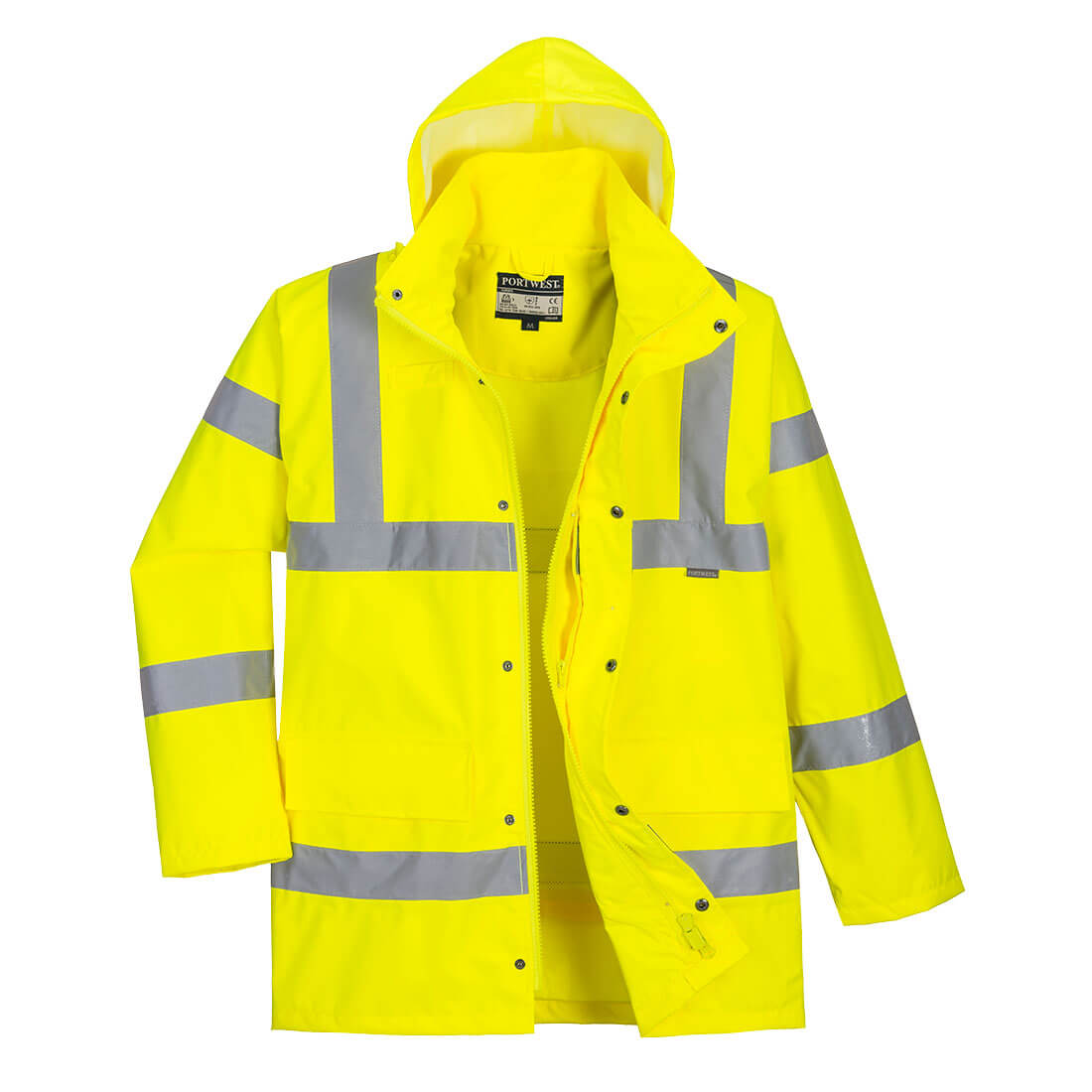 Hi-Vis Regen Verkehrsjacke atmungsaktiv - Gelb (YER)