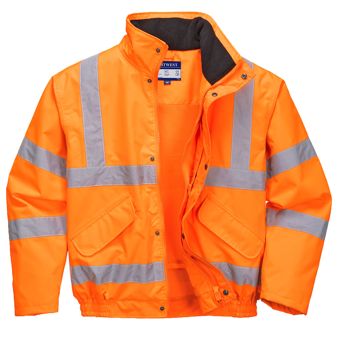 Hi-Vis Regen Pilotjacke atmungsaktiv - Orange (ORR)