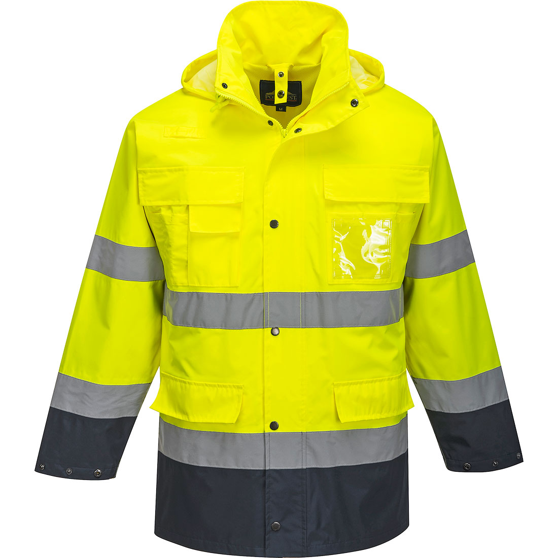 Hi-Vis 3-in-1 Kontrast Lite Jacke - Gelb/Marine (YNR)