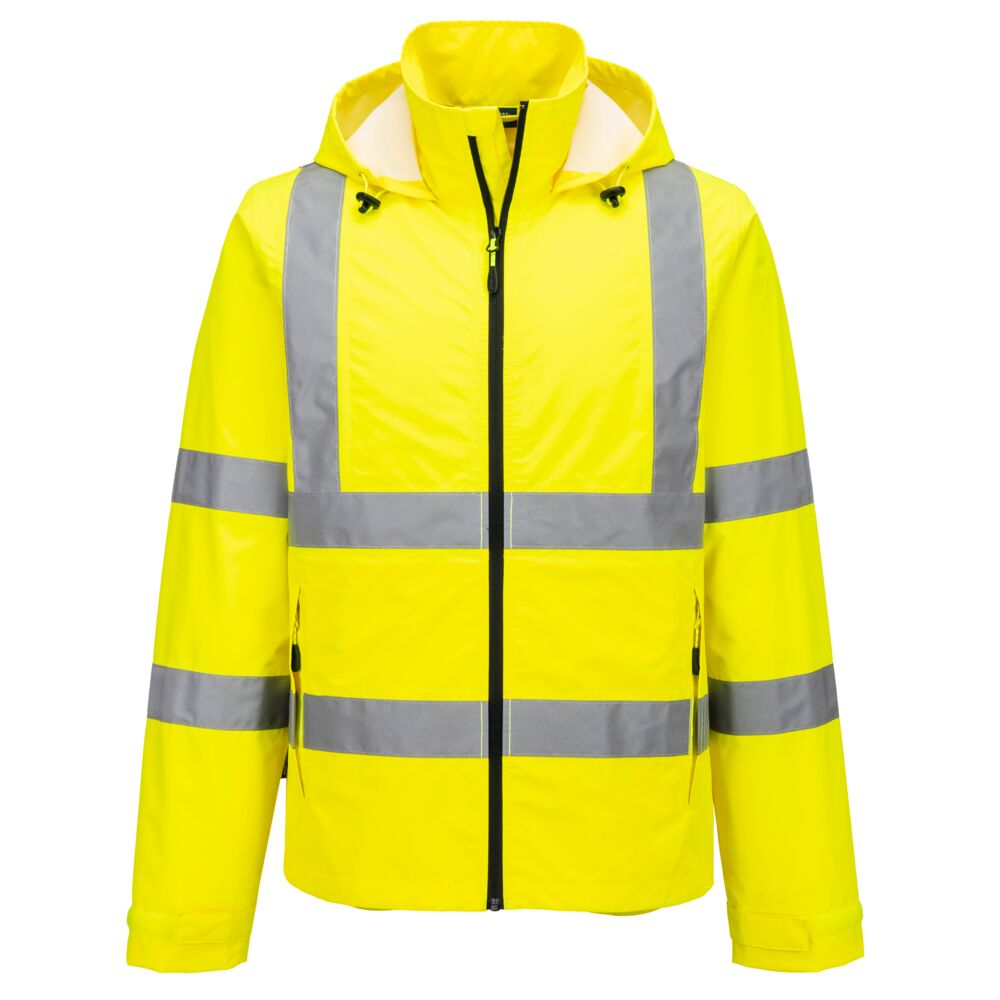 Hi-Vis leichte, packbare Jacke - Gelb (YER)