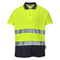 Hi-Vis Cotton Comfort Kontrast Poloshirt kurzarm - Gelb/Marine (YNR)
