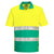 Leichtes Hi-Vis Kontrast-Poloshirt kurzarm - Gelb/Teer (YTR)
