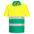 Leichtes Hi-Vis Kontrast-Poloshirt kurzarm - Gelb/Teer (YTR)