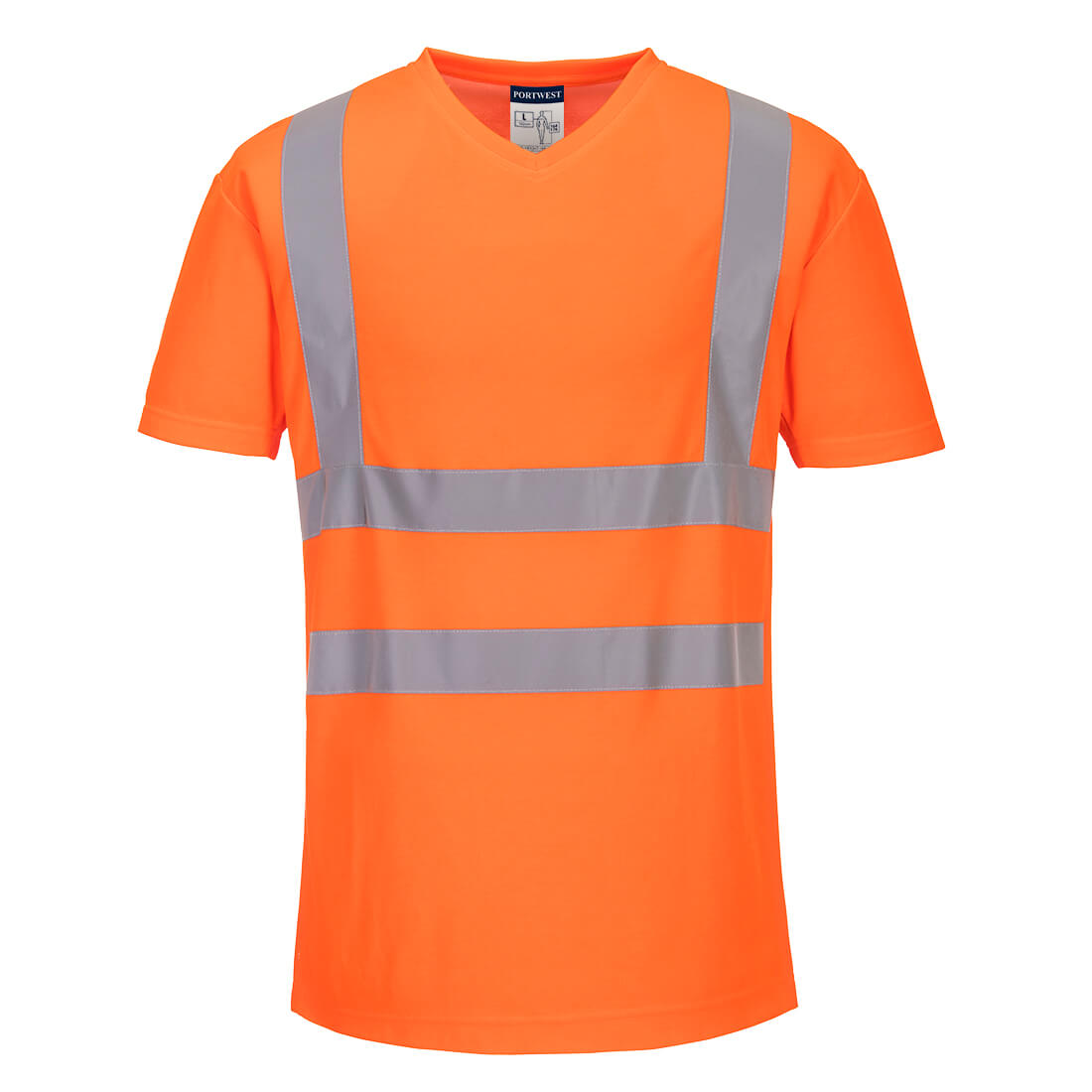 Hi-Vis Cotton Comfort T-Shirt mit Mesheinsatz kurzarm - Orange (ORR)
