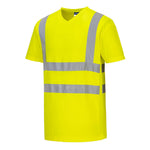 Hi-Vis Cotton Comfort T-Shirt mit Mesheinsatz kurzarm - Gelb (YER)