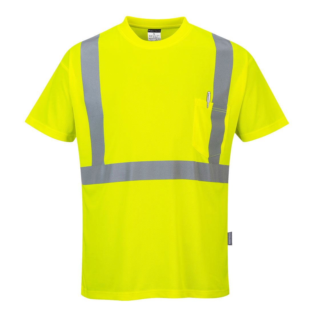 Warnschutz-T-Shirt mit Brusttasche - Gelb (YER)