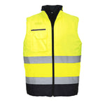 Hi-Vis Kontrast Winterweste - Gelb/Marine (YNR)