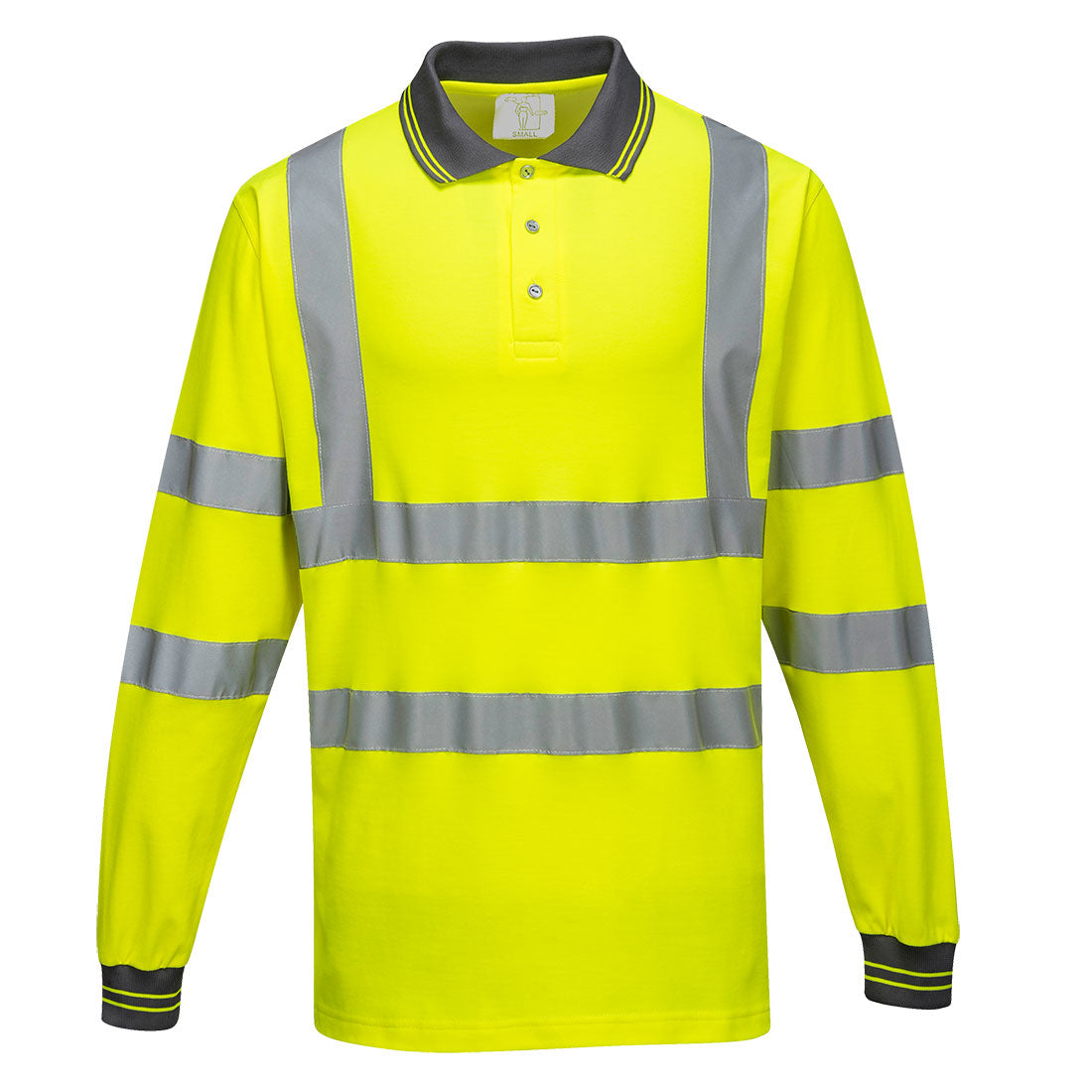 Hi-Vis Cotton Comfort Poloshirt langarm - Gelb (YER)