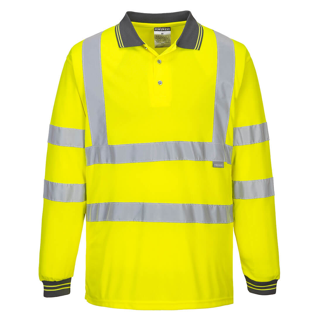 Hi-Vis Poloshirt Langarm - Gelb (YER)