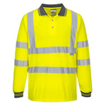 Hi-Vis Poloshirt Langarm - Gelb (YER)