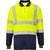 Hi-Vis Kontrast Poloshirt langarm - Gelb/Marine (YNR)