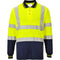 Hi-Vis Kontrast Poloshirt langarm - Gelb/Marine (YNR)