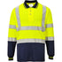 Hi-Vis Kontrast Poloshirt langarm - Gelb/Marine (YNR)