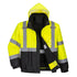 Hi-Vis Kontrast Premium 3-in-1 Pilotjacke - Gelb/Schwarz (YBR)