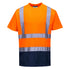 Hi-Vis Kontrast T-Shirt kurzarm - Orange/Marine (ONR)