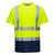 Hi-Vis Kontrast T-Shirt kurzarm - Gelb/Marine (YNR)