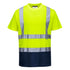 Hi-Vis Kontrast T-Shirt kurzarm - Gelb/Marine (YNR)