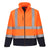 Hi-Vis Kontrast Softshelljacke (3L) - Orange/Marine (ONR)