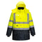 Hi-Vis 7-in-1 Kontrast Verkehrsjacke atmungsaktiv - Gelb/Marine (YNR)