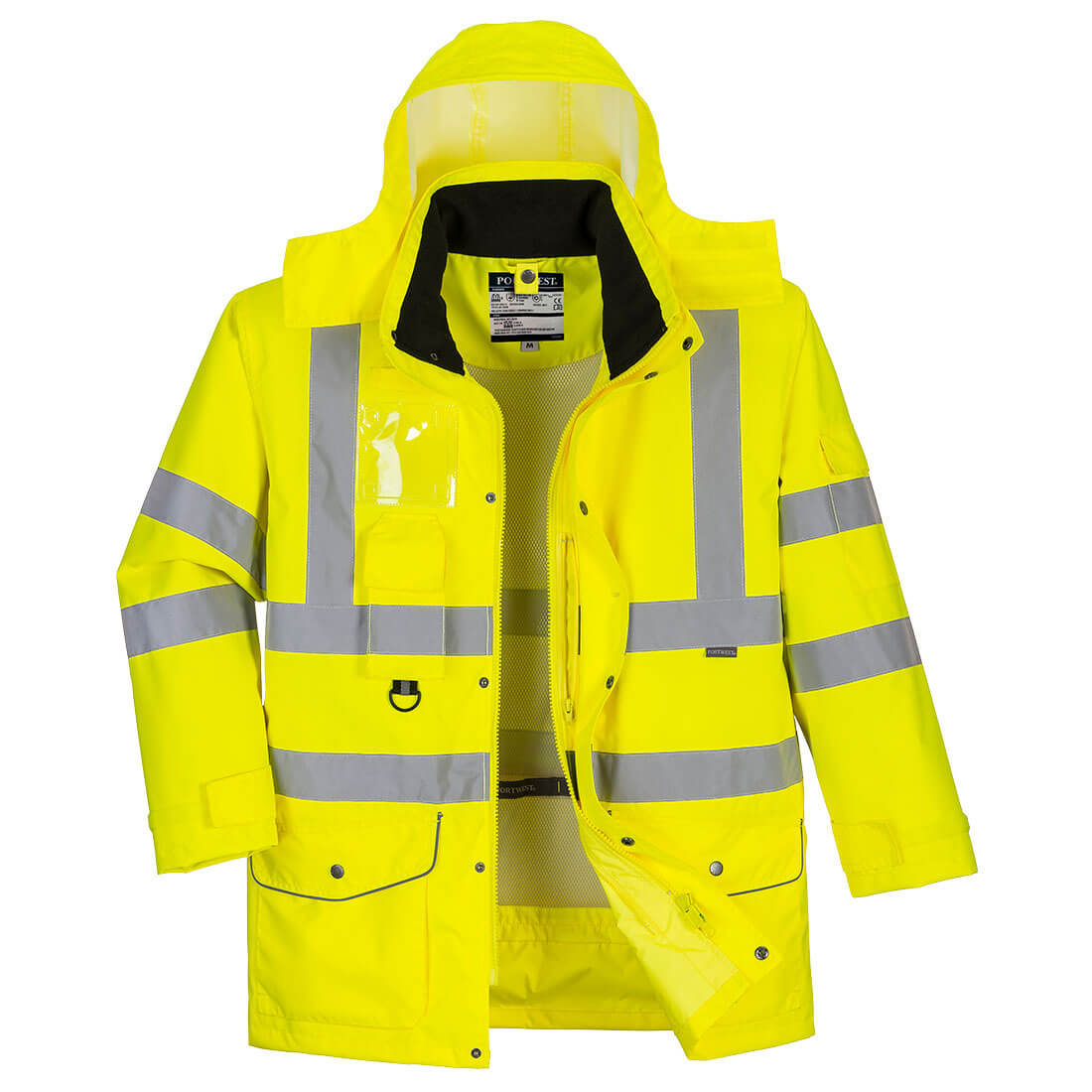 Hi-Vis 7-in-1 Verkehrsjacke atmungsaktiv - Gelb (YER)