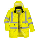 Hi-Vis 7-in-1 Verkehrsjacke atmungsaktiv - Gelb (YER)