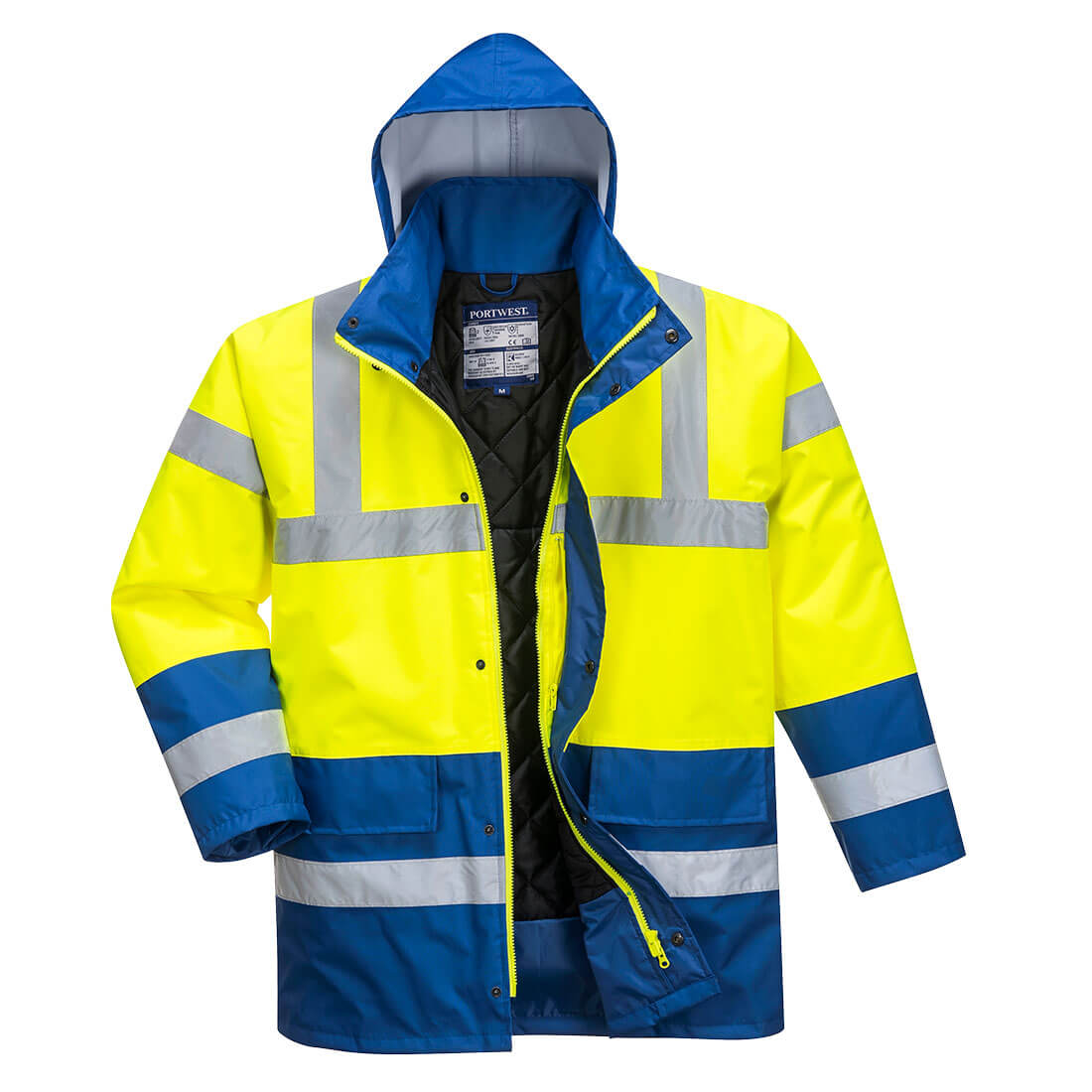Hi-Vis Kontrast Winter Verkehrsjacke - Gelb/Royal (YRB)