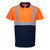 Hi-Vis Kontrast Poloshirt kurzarm - Orange/Marine (ONR)
