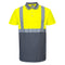 Hi-Vis Kontrast Poloshirt kurzarm - Gelb/Grau (YGY)