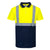 Hi-Vis Kontrast Poloshirt kurzarm - Gelb/Marine (YNR)