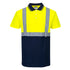 Hi-Vis Kontrast Poloshirt kurzarm - Gelb/Marine (YNR)