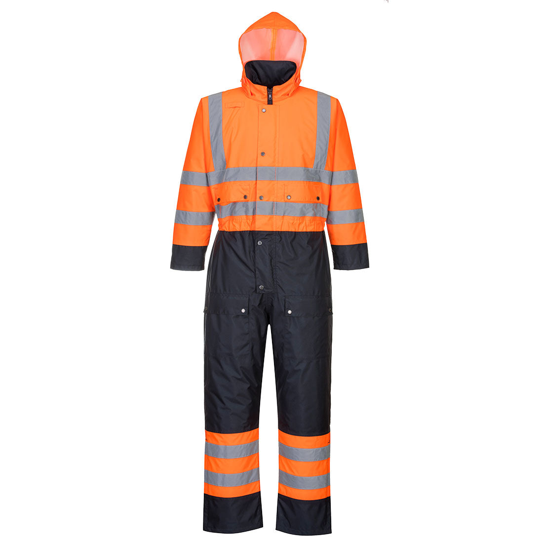 Hi-Vis Kontrast Winter Overall - Orange/Marine (ONR)