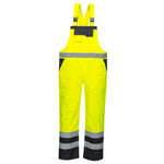 Hi-Vis Kontrast Regenlatzhose atmungsaktiv - Gelb/Schwarz (YBR)