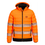 Hi-Vis Beheizbare Ultrasonic Tunneljacke - Orange/Schwarz (OBR)