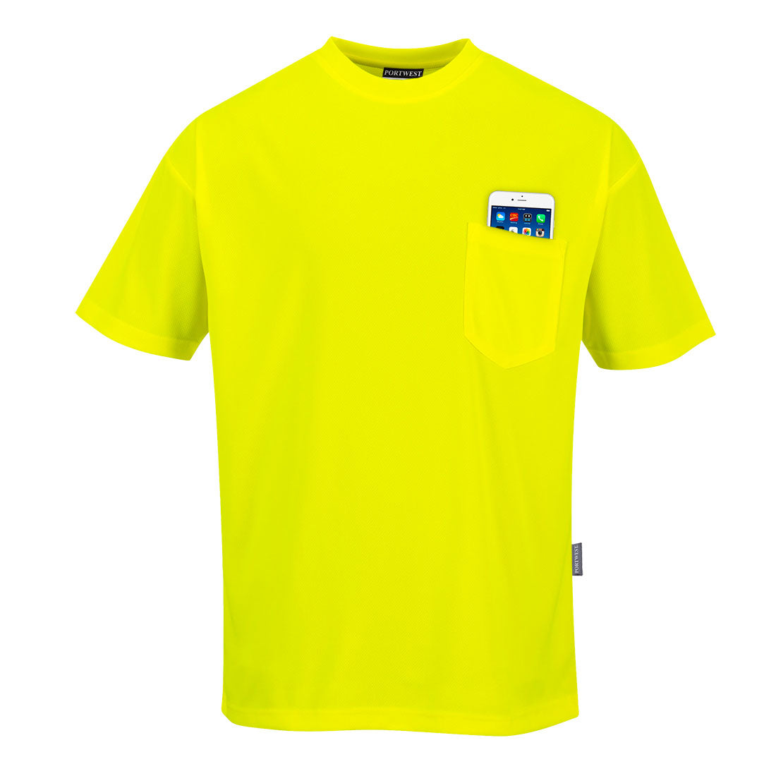 T-Shirt in Tagesleuchtfarbe - Gelb (YER)