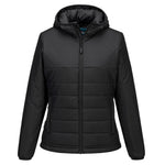 Women's Hooded Baffle Jacket - Schwarz (BKR)