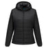 Women's Hooded Baffle Jacket - Schwarz (BKR)