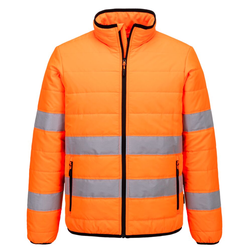 Hi-Vis Steppjacke - Orange/Schwarz (OBR)