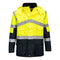 Hi-Vis Kontrast Regenjacke atmungsaktiv - Gelb/Marine (YNR)