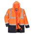 Hi-Vis 5-in-1 Kontrast Jacke Essential - Orange/Marine (ONR)