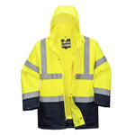 Hi-Vis 5-in-1 Kontrast Jacke Essential - Gelb/Marine (YNR)