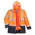 Hi-Vis 5-in-1  Kontrast Exekutiv Jacke - Orange/Marine (ONR)