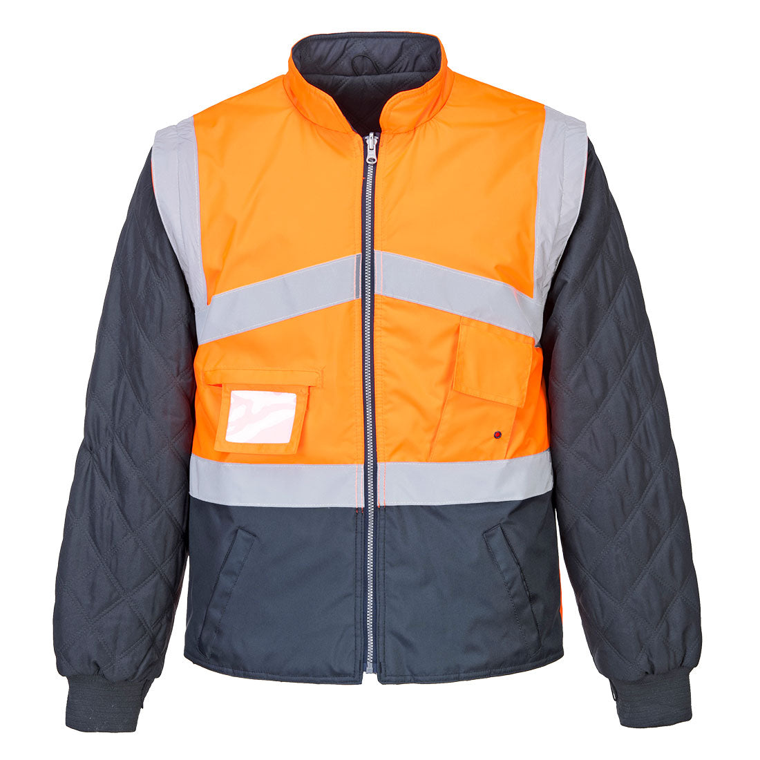 Hi-Vis  Kontrast 2-in-1-Wendejacke atmungsaktiv - Orange/Marine (ONR)