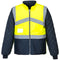 Hi-Vis  Kontrast 2-in-1-Wendejacke atmungsaktiv - Gelb/Marine (YNR)