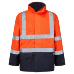 Bizflame Rain Hi-Vis Kontrast FR Jacke - Orange/Marine (ONR)