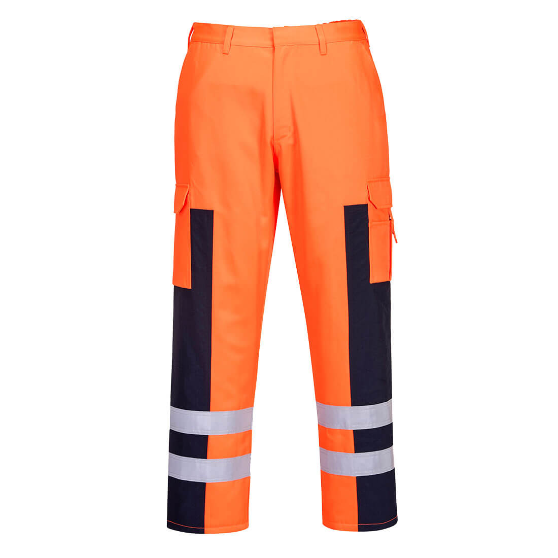 Robuste Warnschutz-Einsatzhose - Orange/Marine (ONR)