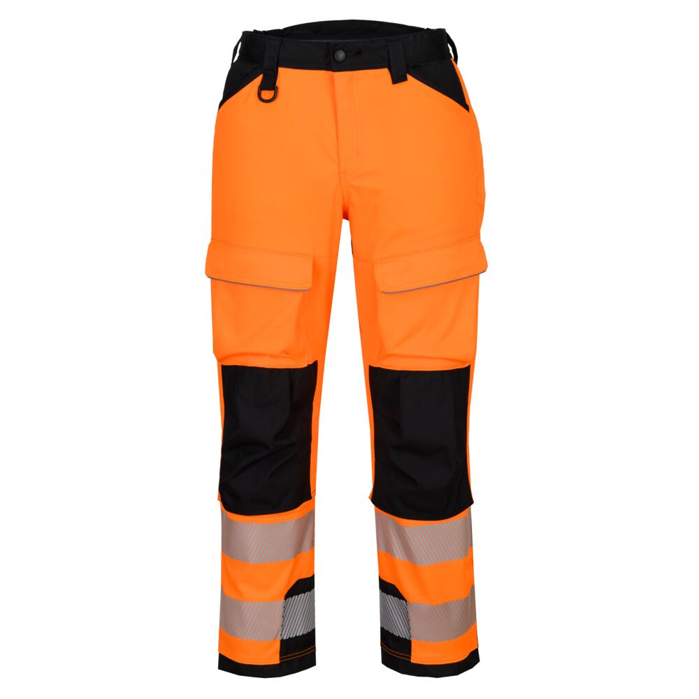 PW3 Hi-Vis Bundhose für Tragegurte - Orange/Schwarz (OBR)