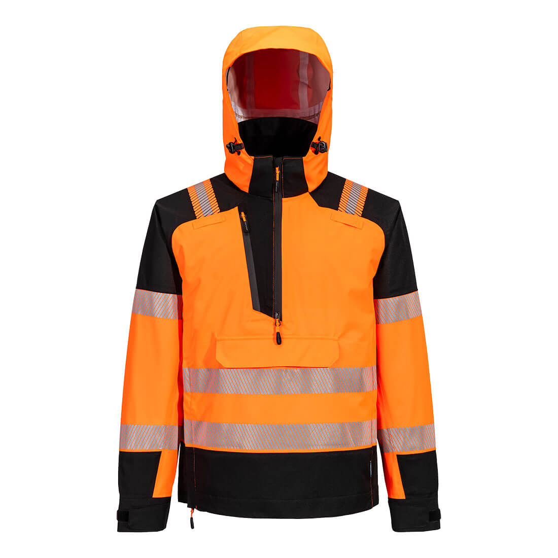 PW3 Warnschutz Schlupf-Regenjacke (3L) - Orange/Schwarz (OBR)