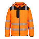 PW3 Hi-Vis quadratisch gesteppte Jacke - Orange/Schwarz (OBR)