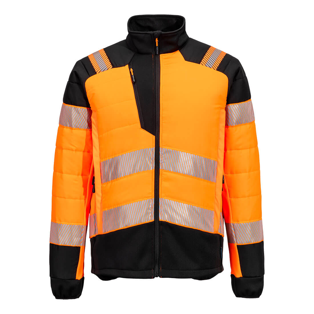 PW3 Hi-Vis Hybrid Steppjacke - Orange/Schwarz (OBR)