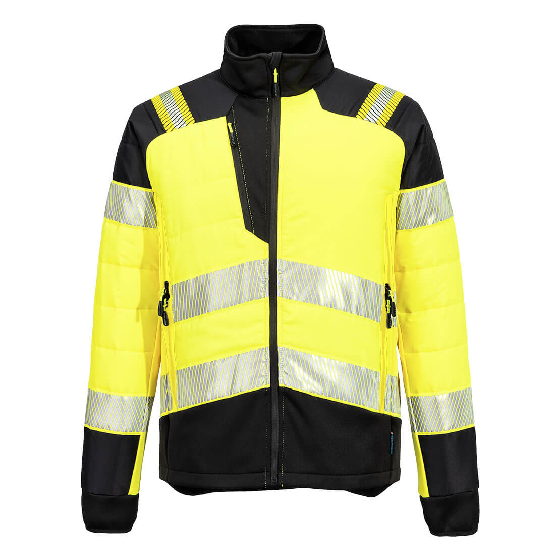 PW3 Hi-Vis Hybrid Steppjacke - Gelb/Schwarz (YBR)